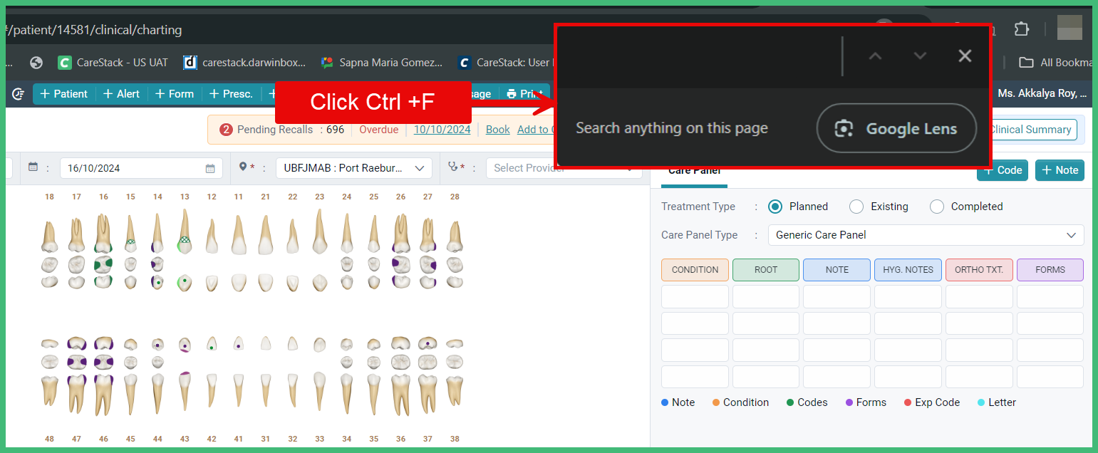 Search for Procedure Codes Added to a Patient in the Clinical Chart ...