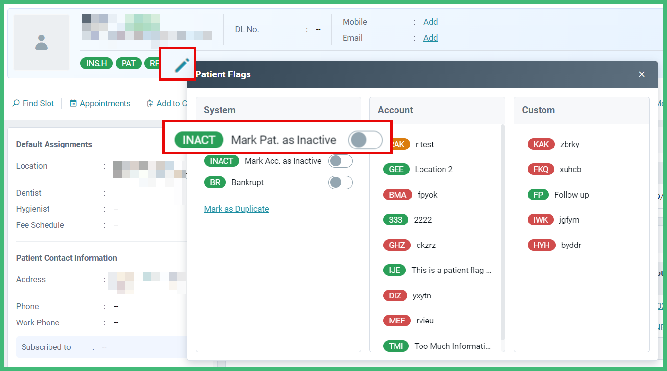 Mark a Patient as Inactive – CareStack