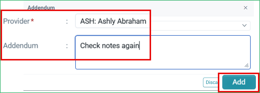 Add an Addendum to a Finalised Note – CareStack