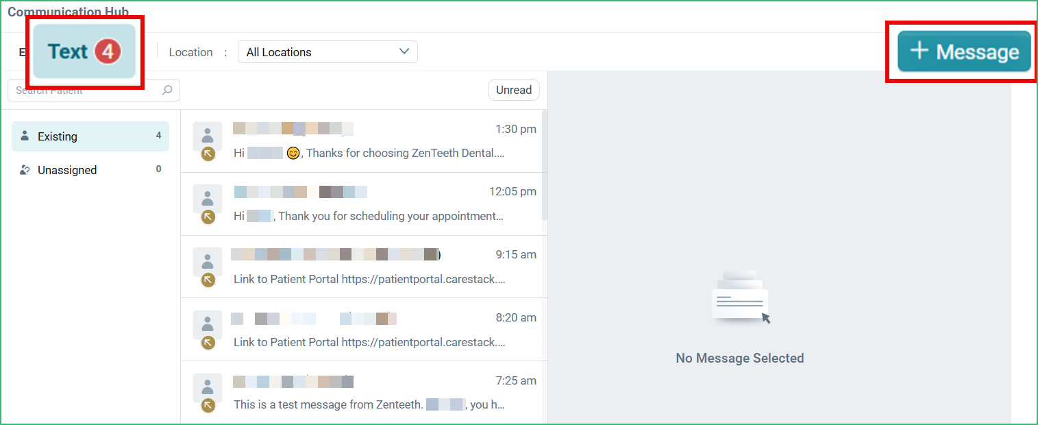 Manage Patient Correspondence via Communication Hub – CareStack